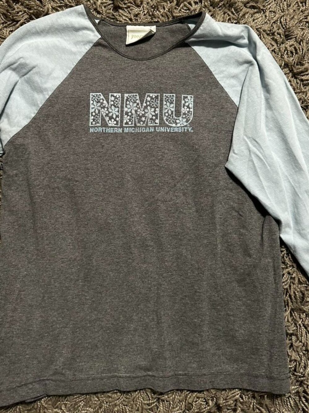 Northern Michigan University Y2K Baseball Tee By Jansport Size M